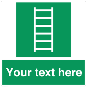 SA7285: Custom sign safe condition Escape ladder