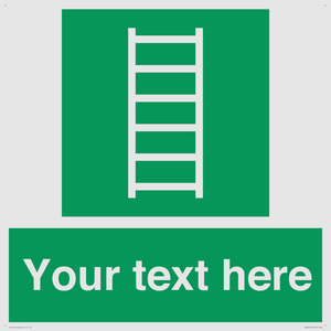 SA7285: Custom sign safe condition Escape ladder