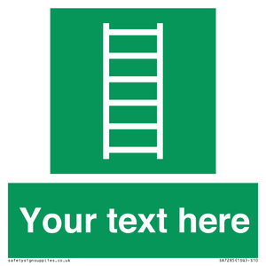 SA7285: Custom sign safe condition Escape ladder