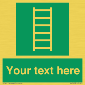 SA7285: Custom sign safe condition Escape ladder