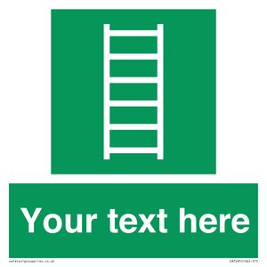 SA7285: Custom sign safe condition Escape ladder