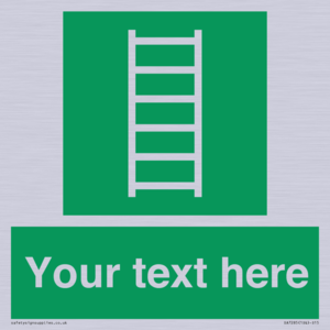 SA7285: Custom sign safe condition Escape ladder