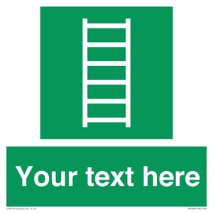 SA7285: Custom sign safe condition Escape ladder