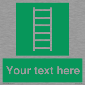 SA7285: Custom sign safe condition Escape ladder