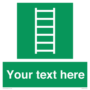 SA7285: Custom sign safe condition Escape ladder