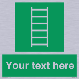 SA7285: Custom sign safe condition Escape ladder