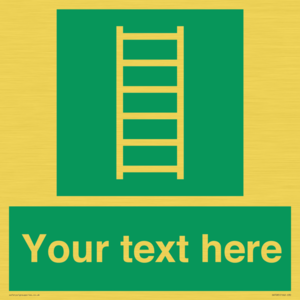 SA7285: Custom sign safe condition Escape ladder