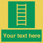 SA7285: Custom sign safe condition Escape ladder