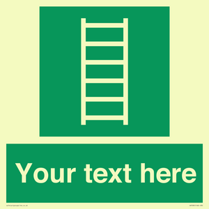 SA7285: Custom sign safe condition Escape ladder