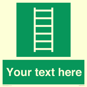 SA7285: Custom sign safe condition Escape ladder