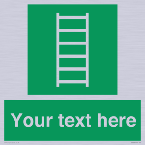 SA7285: Custom sign safe condition Escape ladder