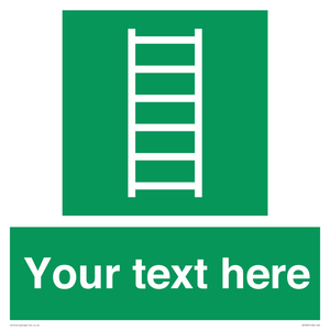 SA7285: Custom sign safe condition Escape ladder