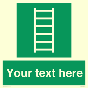 SA7285: Custom sign safe condition Escape ladder