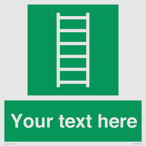 SA7285: Custom sign safe condition Escape ladder