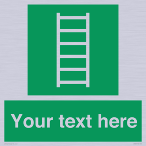 SA7285: Custom sign safe condition Escape ladder