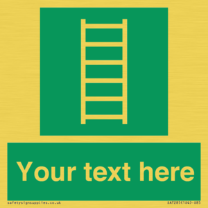 SA7285: Custom sign safe condition Escape ladder