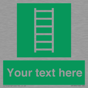SA7285: Custom sign safe condition Escape ladder