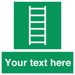 SA7285: Custom sign safe condition Escape ladder