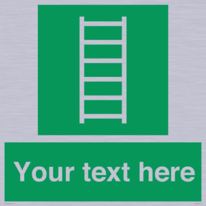 SA7285: Custom sign safe condition Escape ladder