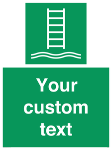 SA7286: Custom sign safe condition Embarkation ladder