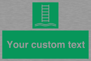 SA7286: Custom sign safe condition Embarkation ladder