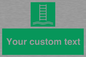 SA7286: Custom sign safe condition Embarkation ladder