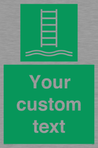 SA7286: Custom sign safe condition Embarkation ladder