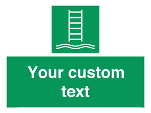 SA7286: Custom sign safe condition Embarkation ladder