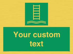 SA7286: Custom sign safe condition Embarkation ladder