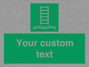 SA7286: Custom sign safe condition Embarkation ladder