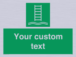 SA7286: Custom sign safe condition Embarkation ladder