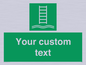 SA7286: Custom sign safe condition Embarkation ladder