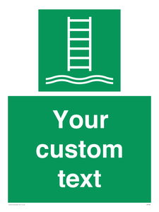 SA7286: Custom sign safe condition Embarkation ladder