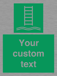 SA7286: Custom sign safe condition Embarkation ladder