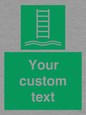 SA7286: Custom sign safe condition Embarkation ladder