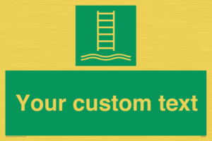 SA7286: Custom sign safe condition Embarkation ladder