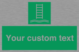 SA7286: Custom sign safe condition Embarkation ladder
