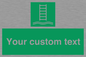 SA7286: Custom sign safe condition Embarkation ladder
