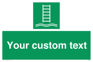 SA7286: Custom sign safe condition Embarkation ladder
