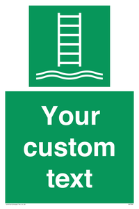 SA7286: Custom sign safe condition Embarkation ladder