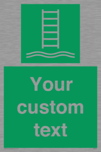 SA7286: Custom sign safe condition Embarkation ladder