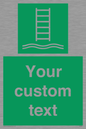 SA7286: Custom sign safe condition Embarkation ladder