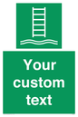 SA7286: Custom sign safe condition Embarkation ladder