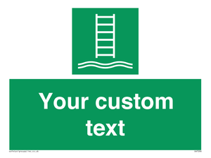 SA7286: Custom sign safe condition Embarkation ladder