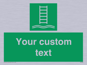 SA7286: Custom sign safe condition Embarkation ladder