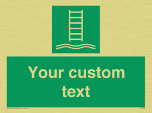 SA7286: Custom sign safe condition Embarkation ladder