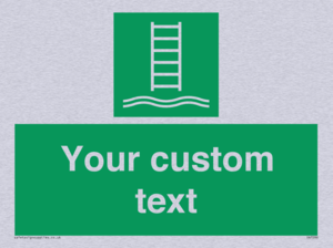 SA7286: Custom sign safe condition Embarkation ladder
