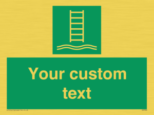 SA7286: Custom sign safe condition Embarkation ladder