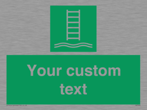 SA7286: Custom sign safe condition Embarkation ladder