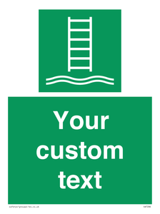 SA7286: Custom sign safe condition Embarkation ladder